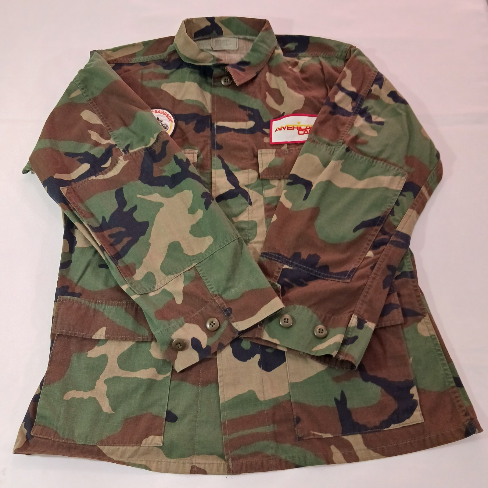 Amecican Cable Men’s Unicor Woodland Camouflage Jacket BDU Combat Coat Sz Medium