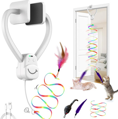 Interactive Cat Toys for Indoor Cats,Automatic Hanging Electric Cat Teaser Door