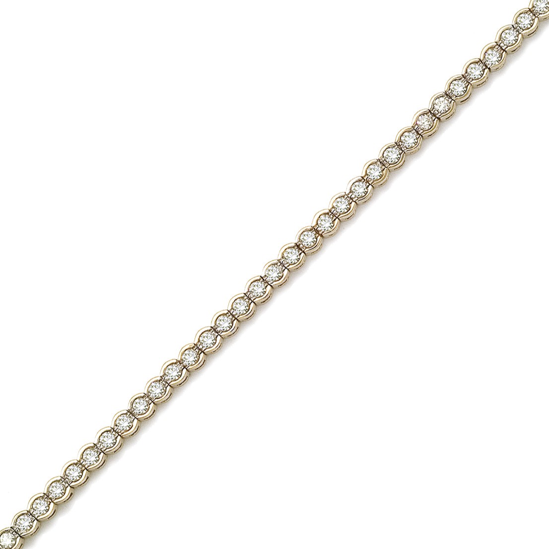 LXR 14K Gelbgold Rund Diamant Circular Style Tennis Armband 3 ct 2962390₽