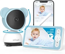 ieGeek 5 WiFi Video Baby Monitor with Camera and Audio,2-Way Talk 360° PTZ