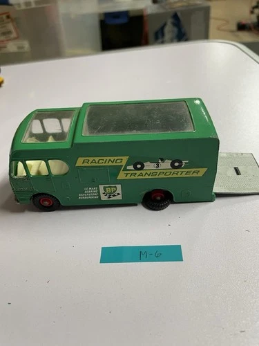 Matchbox Lesney M-6 Racing Car Transporter with 2 Race Cars