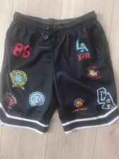 Boys Youth lot of 2 NBA Black /Gray Athletic Basketball Shorts Size Medium 10/12