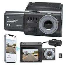 4K Dual Dash Cam Front  Rear with GPS, Night Vision, 32GB Storage Capacity