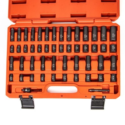 NEIKO 02436A 1/4 Drive Impact Socket Set 50 Piece Metric & Standard, 50
