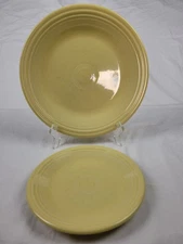 Fiestaware Homer Laughlin 10.5" Dinner Plate &  7.25" Salad Plate Set Yellow