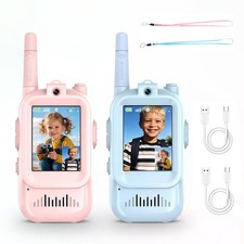 Video Walkie Talkies for Kids 2 Pack Fun Toys for Camping Hiking Travel Recha...