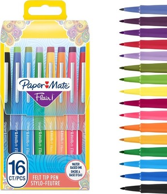 Paper Mate Flair Filzstifte | mittlere Spitze (0,7 mm) | Gemischte Farben |