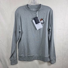 NWT Rhoback Pace Performance Crew Pullover Stainless Steel/White Golfball Size S