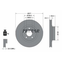 Bremsscheibe Textar 92094603 Vorne, BelüFtet, 1 StüCk