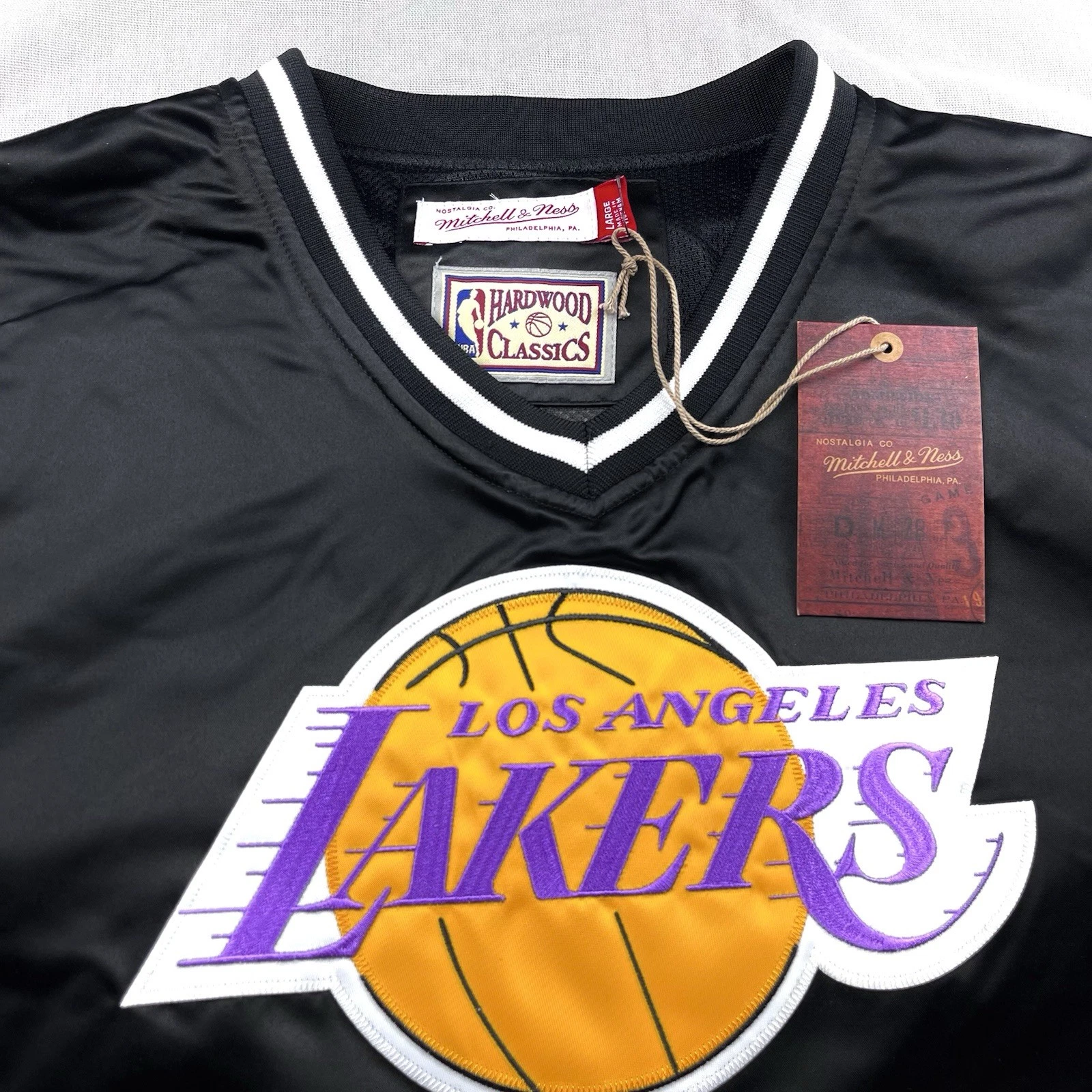 Mitchell & Ness Los Angeles Lakers Hardwood Classics Pullover Satin Jacket Large image 8