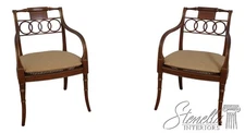 L71062: Pair BAKER Regency Historic Charleston Open Armchairs
