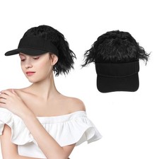 Caps with Hair Attached Short Curly Wig Hat Baseball Wigs for Women