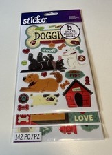 Puppy Love Stickers Dog Lovers 5 Sheets. 152 Pcs. Sticko. New.