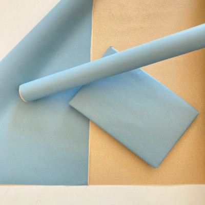 Geschenkpapier Babyblau 50 cm breit umweltfreundlich, 100% recyceltes Kraftpapier |