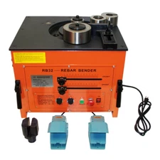 3700W 110V Portable Rebar Bender 1-1/4" 32mm Electric Pipe Tube Bending Tool