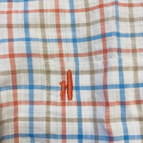 Johnnie-O Button Down Shirt Mens Size M Medium Hangin Out Plaid Check Calypso - Picture 4 of 6