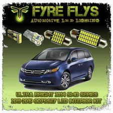 White LED interior lights package kit for 2011-15 Odyssey 15 pcs 3014 series SMD