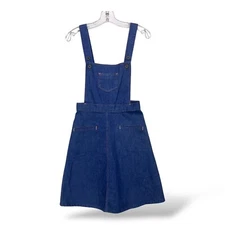 VTG 70s Landlubber Style Sears Denim Apron Pinafore Dress Bib Overall Jumper 9