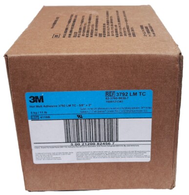 Colle Thermofusible 3M 3792 - Bâtonnets Clairs 5/8" X 2" | Adhésif Fort Instantané | Paquet