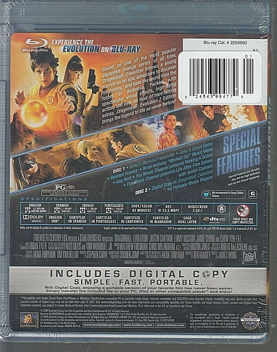 Dragonball Evolution Z Edition (2 Disc- Set DVD & Digital Copy) on DVD Movie