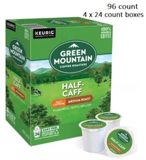 Green Mountain Coffee Roasters Half-Caff Coffee, Medium Roast, 96 count
