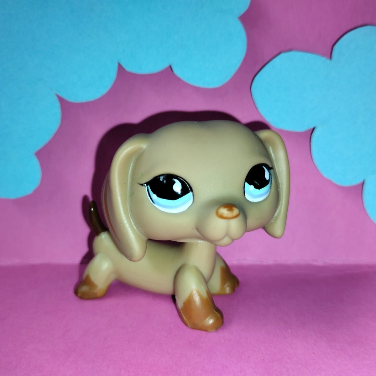 Figurine My Littlest Pet Shop LPS – Teckel Chien 518 – Hasbro Authentique