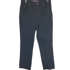 Gloria Vanderbilt Amanda Straight Black Stretch Denim Jeans Women's Sz 12 Missy