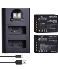 2-Pack NP-W126 NP-W126s Battery  LCD Charger for Fujifilm X100F X-A1 X-A2 X-A3