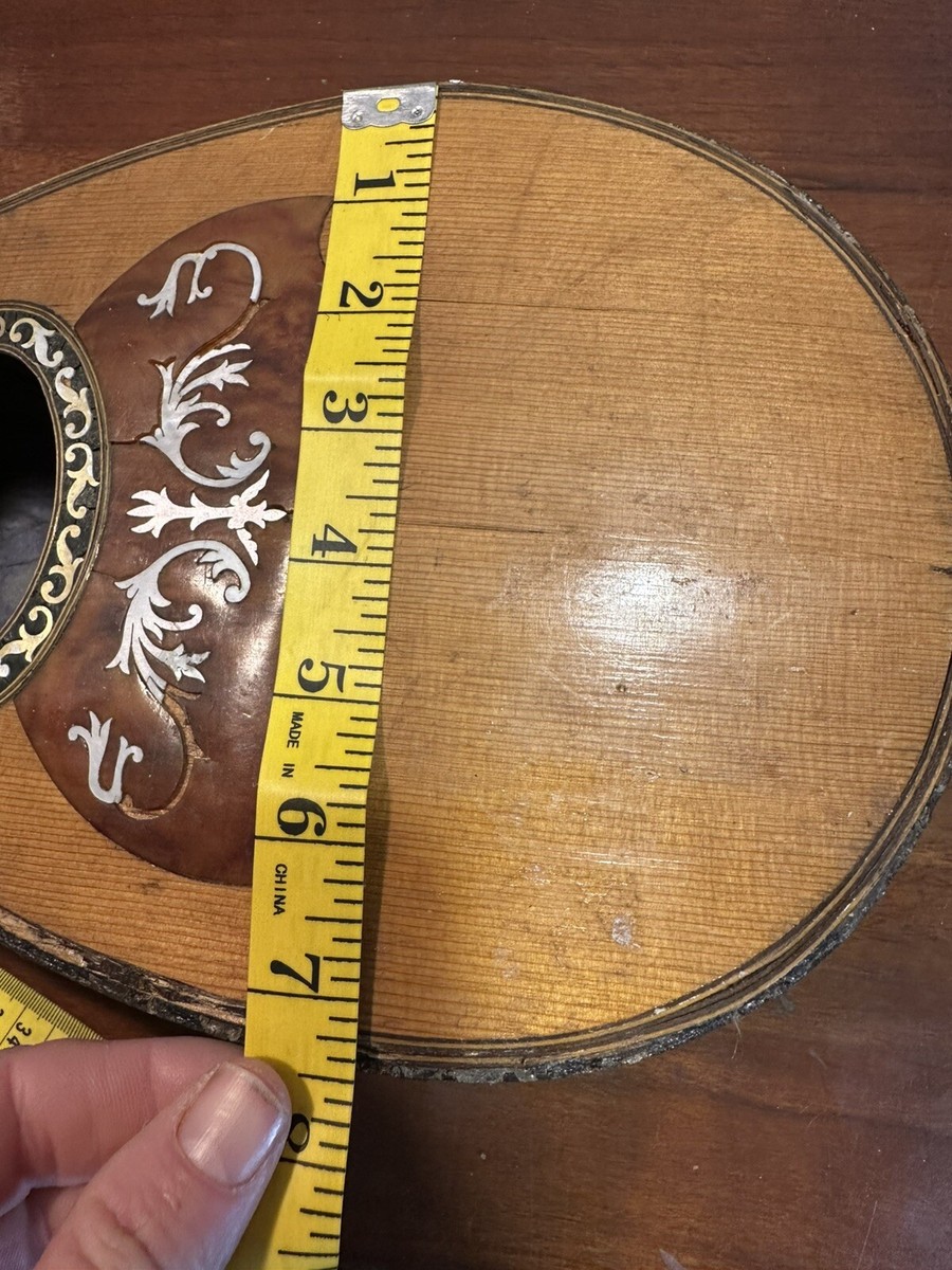 Vintage Inlaid Mandolin 24” As Is Very Fancy And Detailed