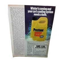 Prestone Super Flush Cooling System vintage 1979 Magazine Print Ad