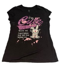 Vintage Jim Benton Happy Bunny T Shirt Tee Youth Large I  m Cute Your Not   