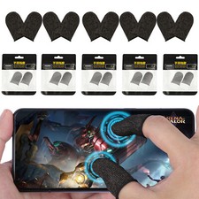 5 Pairs Screen Gaming Finger Sleeve Game Controller Mobile Sweatproof Gloves US