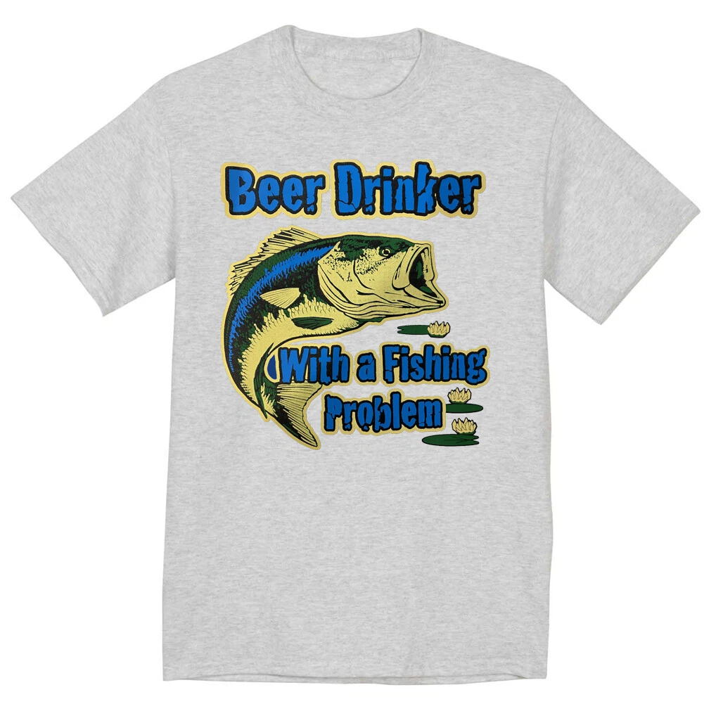 Big and Tall Funny Fishing Shirt Mens Graphic Tee Bass Fishing Gear Gifts