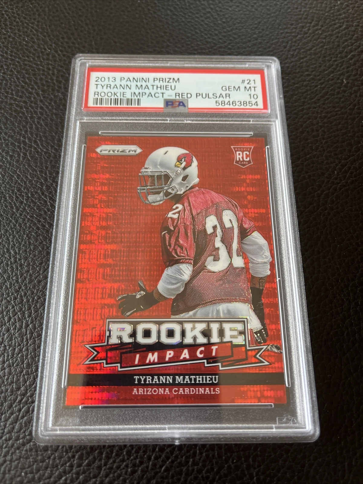 Tyrann Mathieu Panini Prizm Rookie Impact #21 Red Pulsar