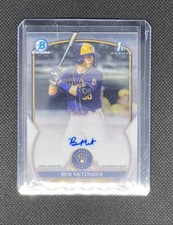 Ben Metzinger 2023 Bowman Chrome 1st Rookie Auto #CPA-BM Milwaukee Brewers RC