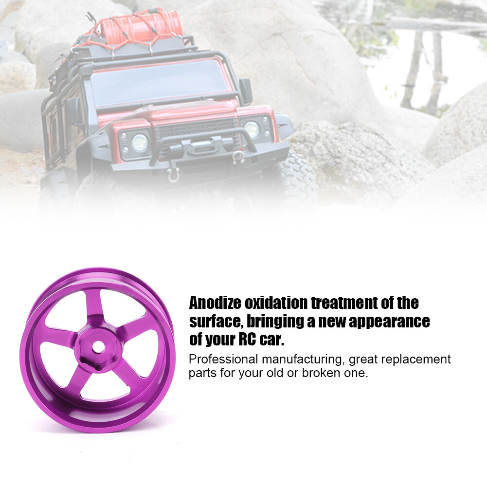 4Pcs 1/10 Aluminum Alloy Blue Wheel Hubs for RC Drift Cars