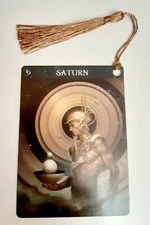 SATURN "Roman God" Bookmark Astrology Oracle Card Art Gift Purified&Charged
