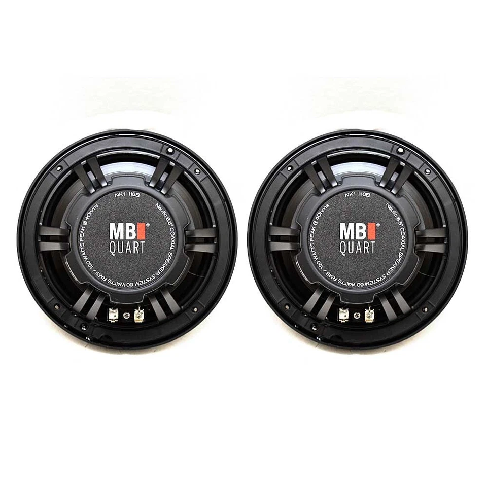 MB Quart Boat Nautic Coaxial Speakers NK1-116B | 6.5 Inch Black (Pair) - Image 3 of 4