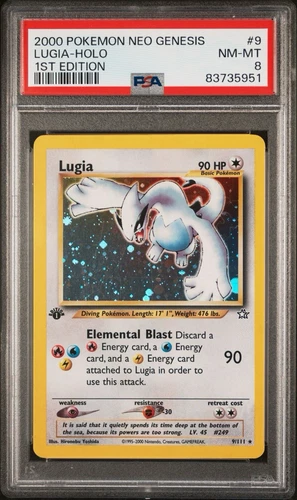 PSA 8 Lugia 1st Edition 1E Neo Genesis Holo Rare #9 English Pokemon