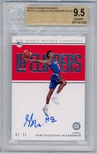 2018-19 Panini Encased Rookie Notable Auto #174 Shai Gilgeous-Alexander #61/75