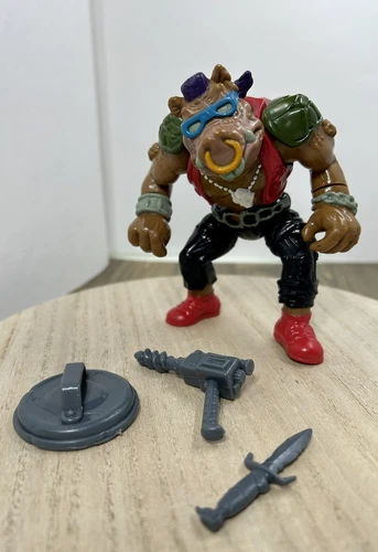 TMNT Bebop HARD HEAD 1988 Playmates Toys Complete