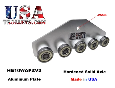 USA TROLLEYS 1-5/8 10 Wheel Heavy Duty Metal Frame Strut Channel Trolley -Uni/Super-Strut USA