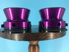 Burlington Recording Pro Purple 1/4" NAB Hub Adapters w/ Aluminum Trumpets(PAIR)