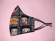 Betty Boop FaceMask Cotton Reusable mascarilla Betty Boop Face Mask Adjustable