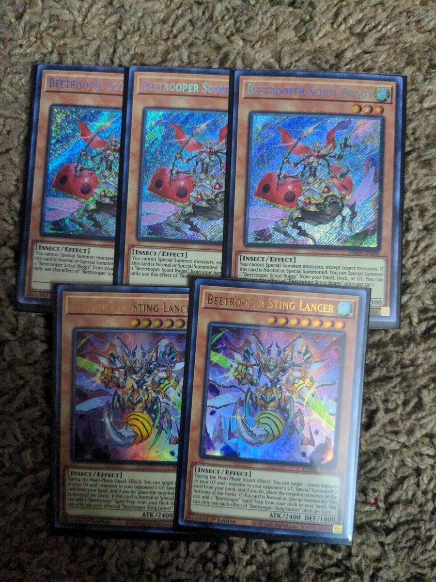 Yugioh Complete Beetrooper Deck! Scout Buggy Sting Lancer Battle **HOT** +  Bonus