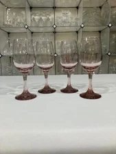 Premier Pink by The Libbey Glass Company - Set of Four Wine Glasses