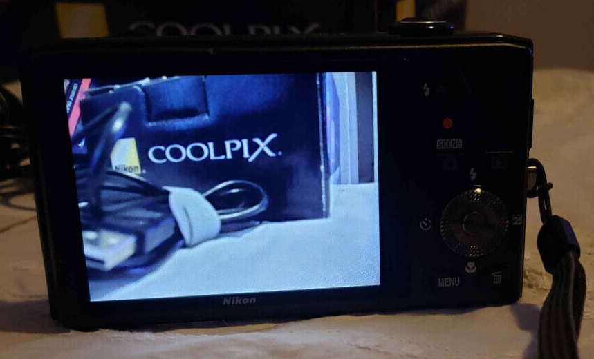 Nikon Coolpix S8000 Digital Camera, Battery, Charger, Manuals, Cables