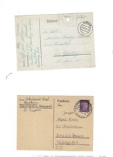 Nr.53275 2 x PK Feldpost Vandans  1941 + PK Schondorf am Ammersee 1944 Bayern