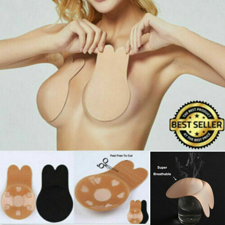 Invisible Self Adhesive Push Up Bra Deep V Breast Lifting Silicone Nipple Cover