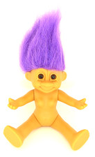 Tracey Troll Doll Russ Purple Hair 7 inch Vintage 1990s